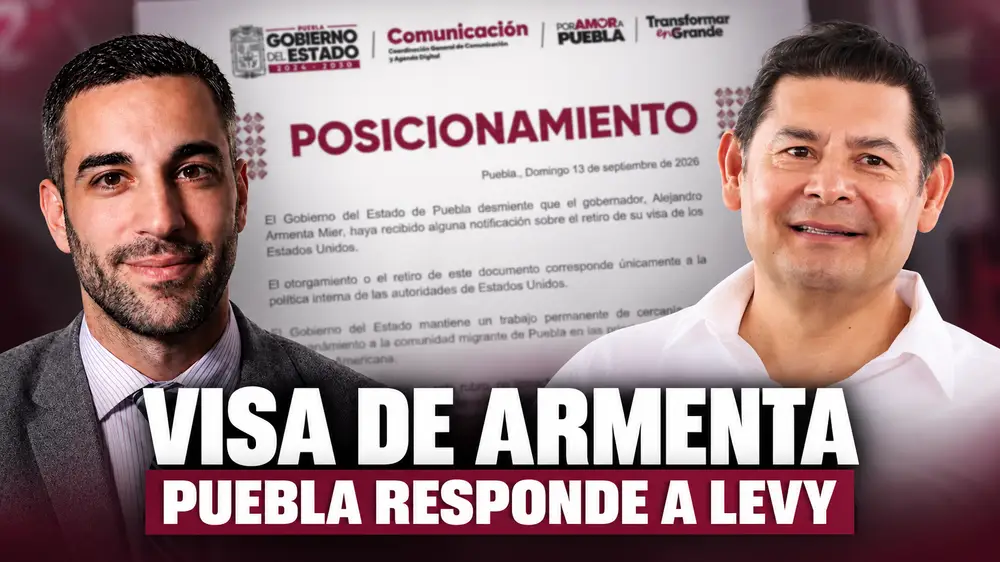 Puebla responde a “primicia” de Simón Levy: Armenta no ha sido notificado sobre retiro de visa