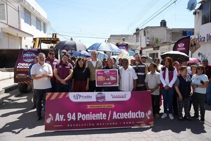 Pepe Chedraui inicia rehabilitación de la 94 Poniente; beneficiará a casi 12 mil habitantes del norte de Puebla