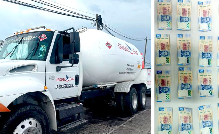 Detienen a dos hombres con pipa de gas LP sin documentación en Huejotzingo
